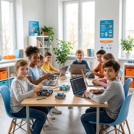 Children with robotics